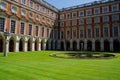 London, England, July 16th 2019: View of Hampton Court Palace courtyard with blue sky Royalty Free Stock Photo